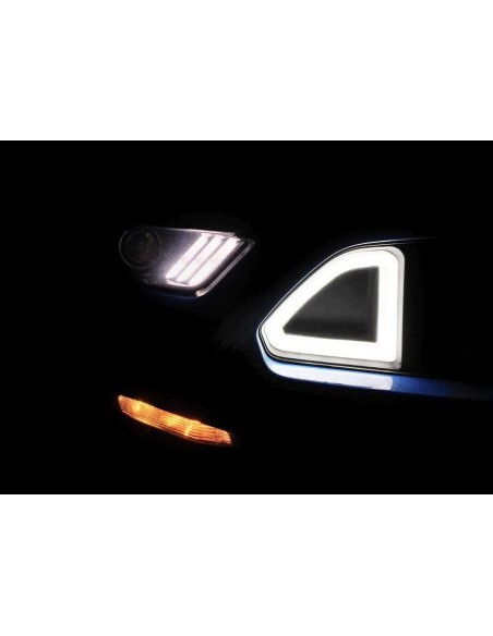 Luces LED de parrilla delantera + señal de giro dinámica (MUSTANG 15-17)