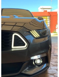 Luces LED de parrilla delantera + señal de giro dinámica (MUSTANG 15-17) 2