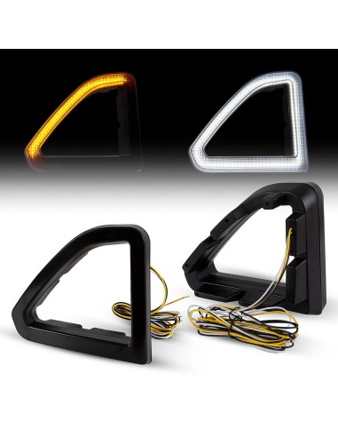 Luces LED de parrilla delantera + señal de giro dinámica (MUSTANG 15-17)