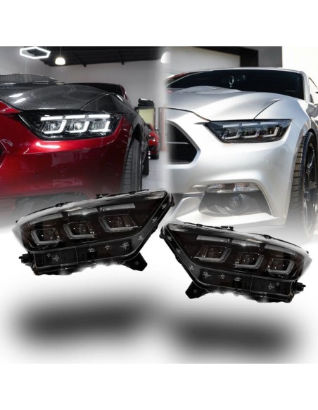 Faros LED completos con intermitentes - Estilo S650 - Juego (MUSTANG 15-17)