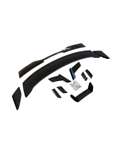 Alerón trasero de alto rendimiento con faldón Gurney - Negro mate - Estilo Dark Horse (MUSTANG 24-25)