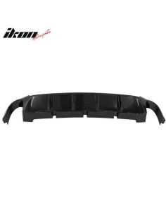 Difusor inferior de parachoques trasero estilo COMPETITION - Negro brillante (MUSTANG 13-14)