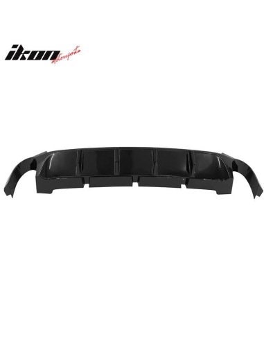 Difusor inferior de parachoques trasero estilo COMPETITION - Negro brillante (MUSTANG 13-14)