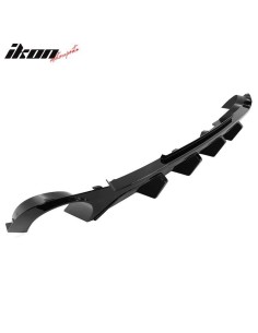 Difusor inferior de parachoques trasero estilo COMPETITION - Negro brillante (MUSTANG 13-14) 2