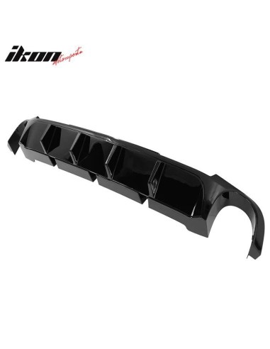 Difusor inferior de parachoques trasero estilo COMPETITION - Negro brillante (MUSTANG 13-14)