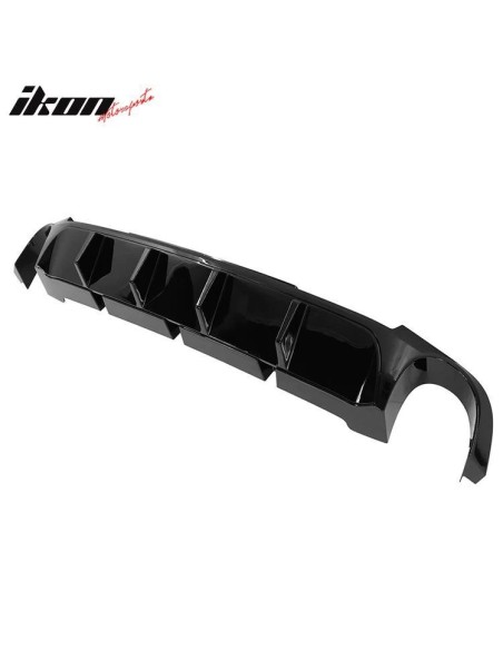 Difusor inferior de parachoques trasero estilo COMPETITION - Negro brillante (MUSTANG 13-14)