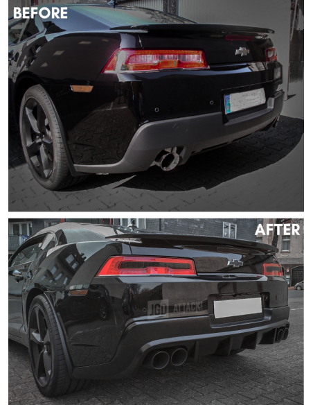 Difusor trasero de escape cuádruple con aletas - Estilo ZL1 (CAMARO 14-15)