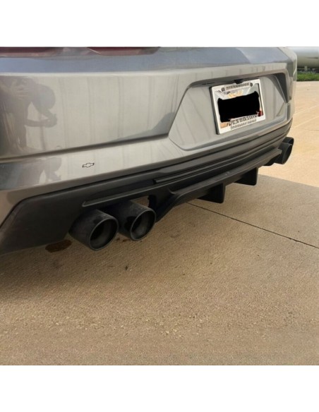 Difusor trasero estilo ZL1 con aletas - Negro mate (CAMARO 16-23 LT/RS/SS)