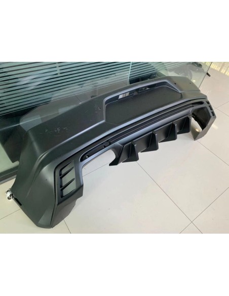 Rear Diffuser with Fins - Single/Quad Exhaust Tips - Matte Black (CAMARO 16-23 all except ZL1)