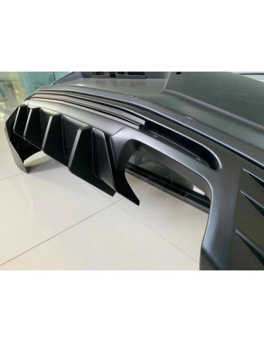Rear Diffuser with Fins - Single/Quad Exhaust Tips - Matte Black (CAMARO 16-23 all except ZL1)