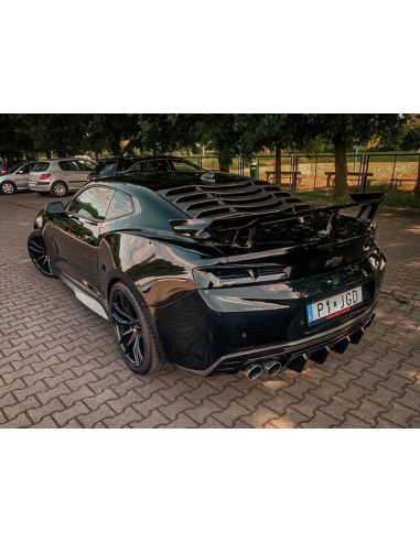 Rear Diffuser with Fins - Single/Quad Exhaust Tips - Matte Black (CAMARO 16-23 all except ZL1)