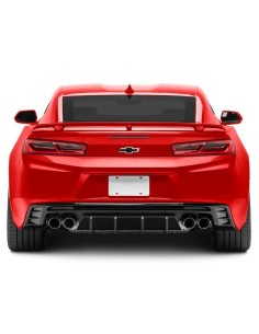 Difusor trasero con aletas - Puntas de escape simples o cuádruples - Negro brillante (CAMARO 16-23, todos excepto ZL1)