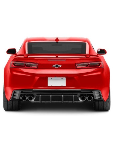 Difusor trasero con aletas - Puntas de escape simples o cuádruples - Negro brillante (CAMARO 16-23, todos excepto ZL1)