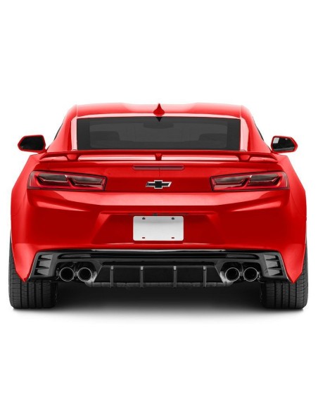 Difusor trasero con aletas - Puntas de escape simples o cuádruples - Negro brillante (CAMARO 16-23, todos excepto ZL1)
