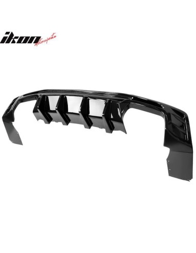 Difusor trasero con aletas - Puntas de escape simples o cuádruples - Negro brillante (CAMARO 16-23, todos excepto ZL1)