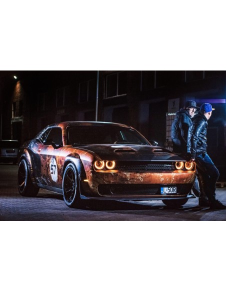 Kit de parachoques delantero y carrocería ancha - estilo Demon (CHALLENGER 15-23)