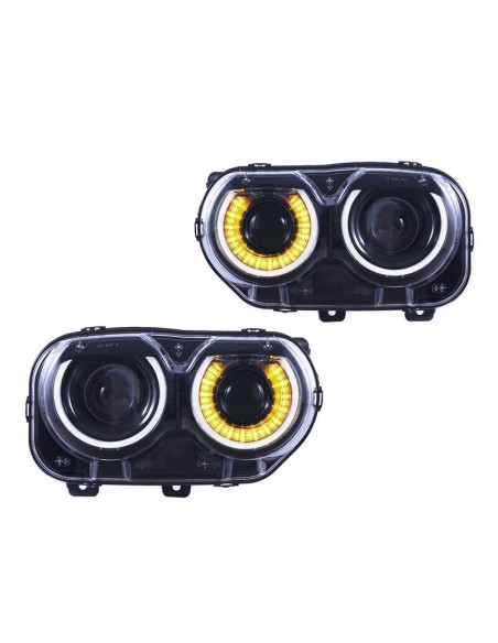 Faros delanteros LED de proyector - Juego - Estilo OE (CHALLENGER 15-23)