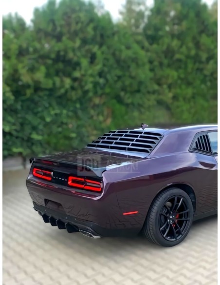 V2 IKON Rear Bumper Lower Diffuser - Matte Black (CHALLENGER 15-23)