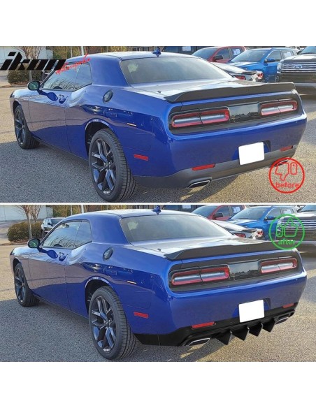 V2 IKON Rear Bumper Lower Diffuser - Matte Black (CHALLENGER 15-23)