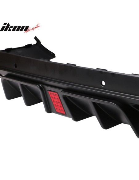 Rear Bumper Lower Diffuser With LED Light (CHALLENGER 15-23)
