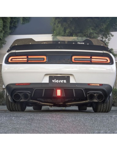 Rear Bumper Lower Diffuser With LED Light (CHALLENGER 15-23)