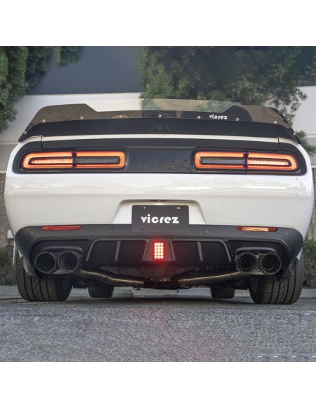 Rear Bumper Lower Diffuser With LED Light (CHALLENGER 15-23)