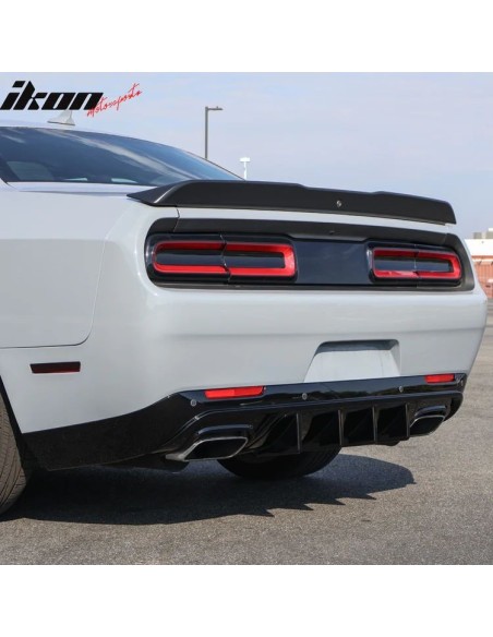 V1 IKON Rear Bumper Lower Diffuser - Gloss Black (CHALLENGER 15-23)
