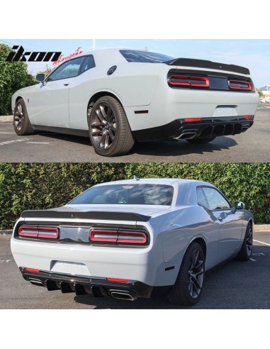 V2 IKON Rear Bumper Lower Diffuser - Gloss Black (CHALLENGER 15-23)