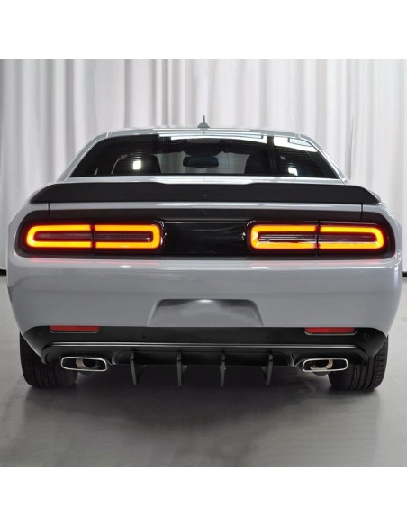 V2 IKON Rear Bumper Lower Diffuser - Gloss Black (CHALLENGER 15-23)