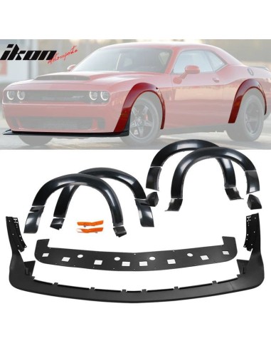 Widebody - Fender Flares Set + Front Lip Demon Style (CHALLENGER 15-23 HELLCAT)