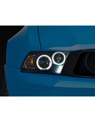 Negro proyector dual de Halo Faros - LED (10-12 GT, V6)