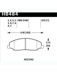 pastillas hawk mustang