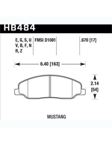 pastillas hawk mustang